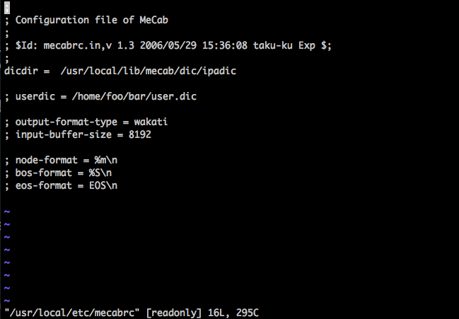 vim-mecabrc